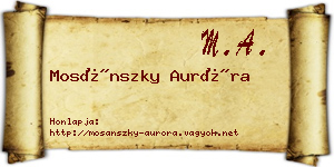 Mosánszky Auróra névjegykártya